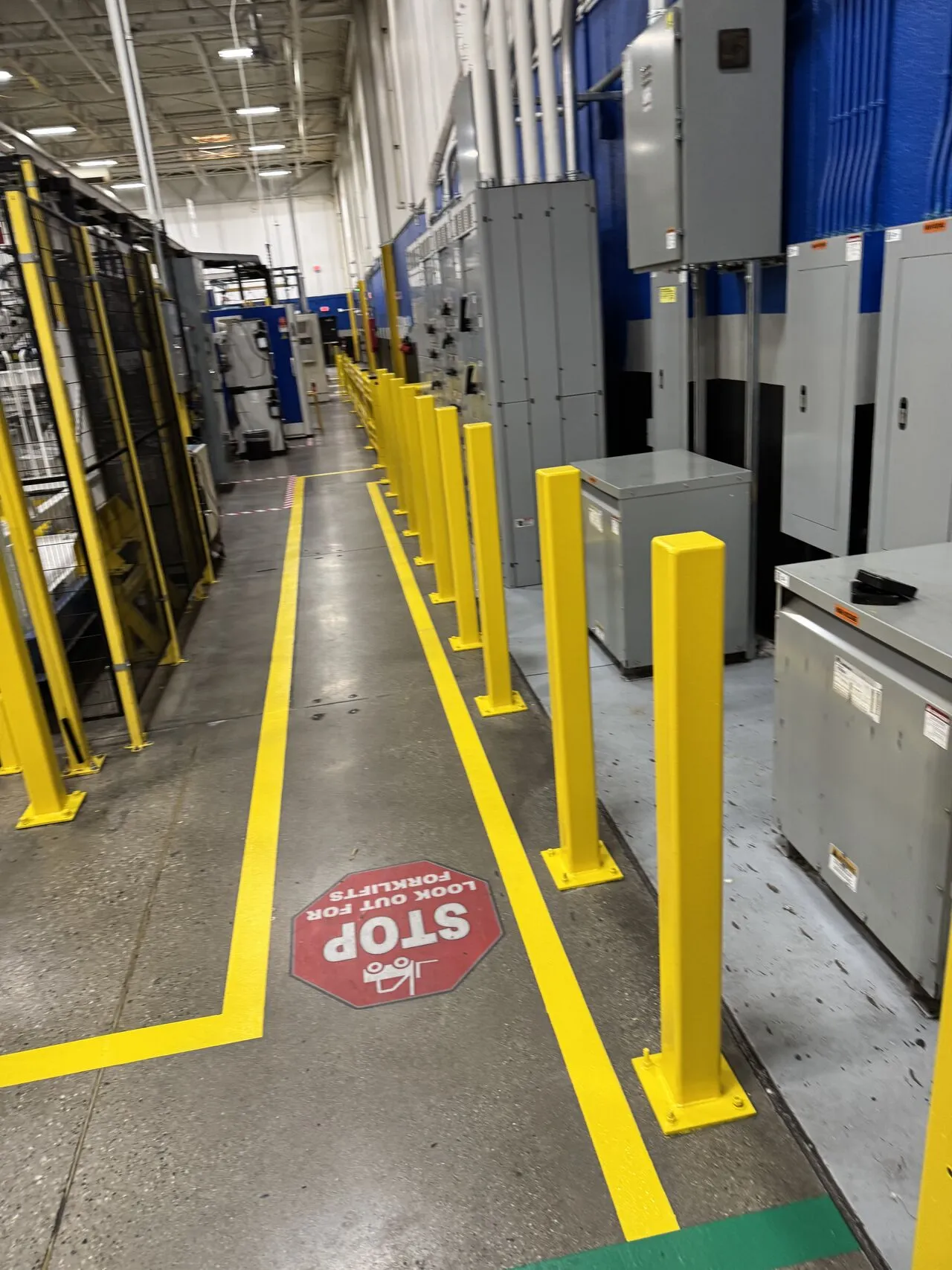 safety striping bollards