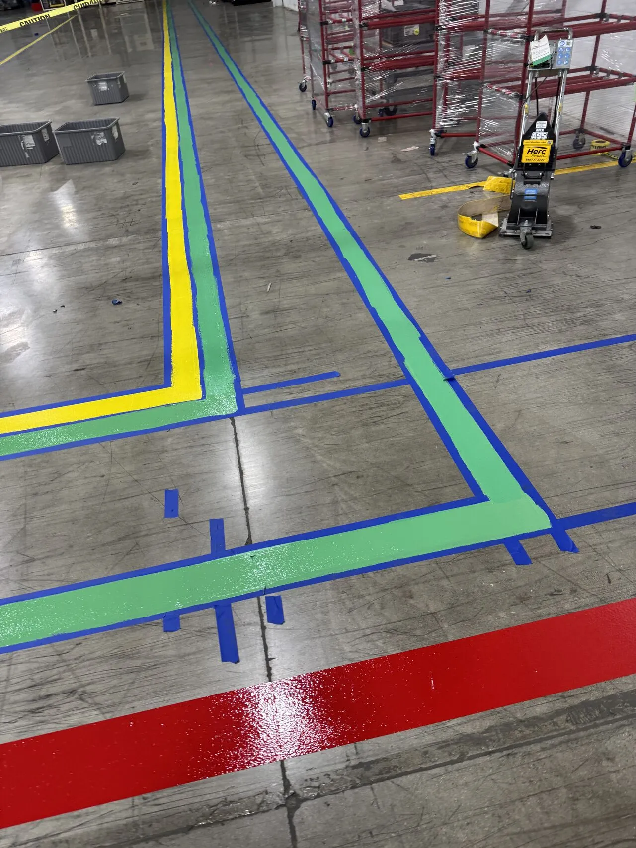 safety striping inprogress